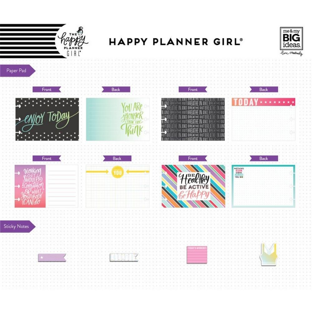 Happy Planner Healthy Hero Stickers / Estampas Para Planificador Descontinuado Me &amp; My Big Ideas