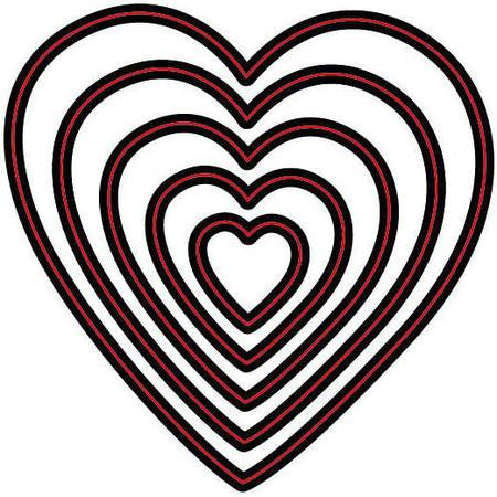 Darice Nesting Harts Die / Suaje Corazones Descontinuado Darice