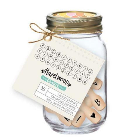 Hazelwood Wood Alphabet Stamps / Sellos de Madera de El Alfabeto Descontinuado American Crafts