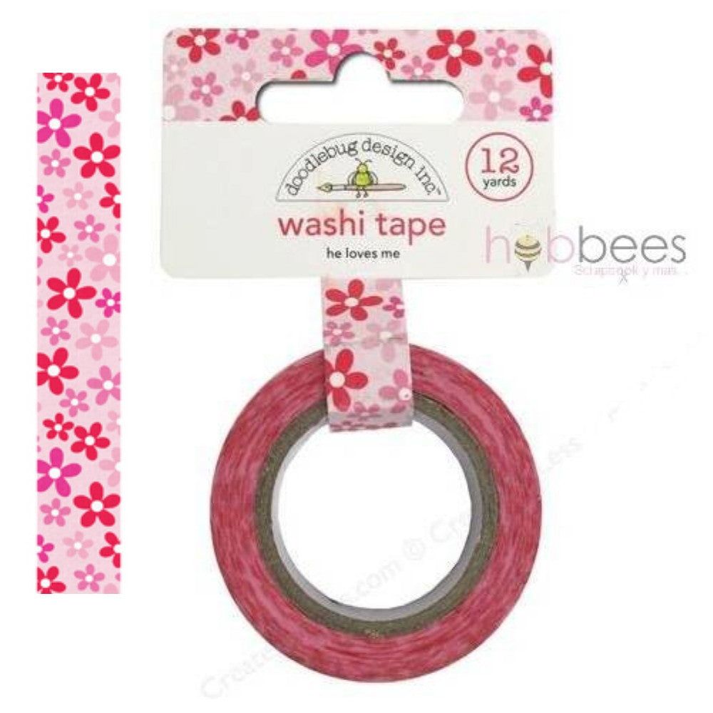 Cinta Adhesiva / Washi Tape He Loves Me Descontinuado Doodlebug