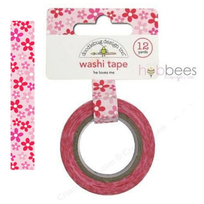 Cinta Adhesiva / Washi Tape He Loves Me Descontinuado Doodlebug
