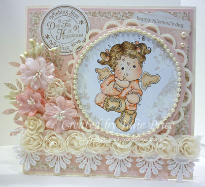 Stamp Cling Tilda With Floating Heart / Sello Cling Tilda Muñeca Descontinuado Magnolia