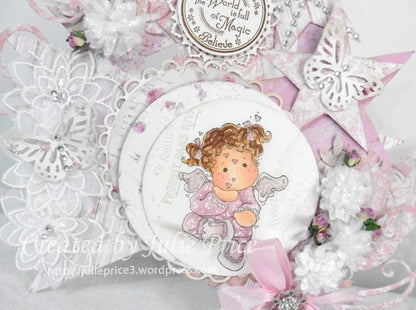 Stamp Cling Tilda With Floating Heart / Sello Cling Tilda Muñeca Descontinuado Magnolia