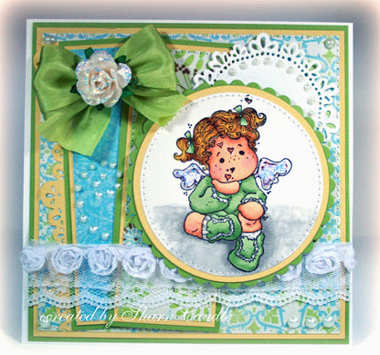 Stamp Cling Tilda With Floating Heart / Sello Cling Tilda Muñeca Descontinuado Magnolia