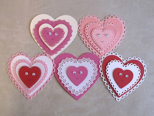 Suaje de Corte de Corazon de Encajes / Nesting Doily Hearts Descontinuado LifeStyle Crafts