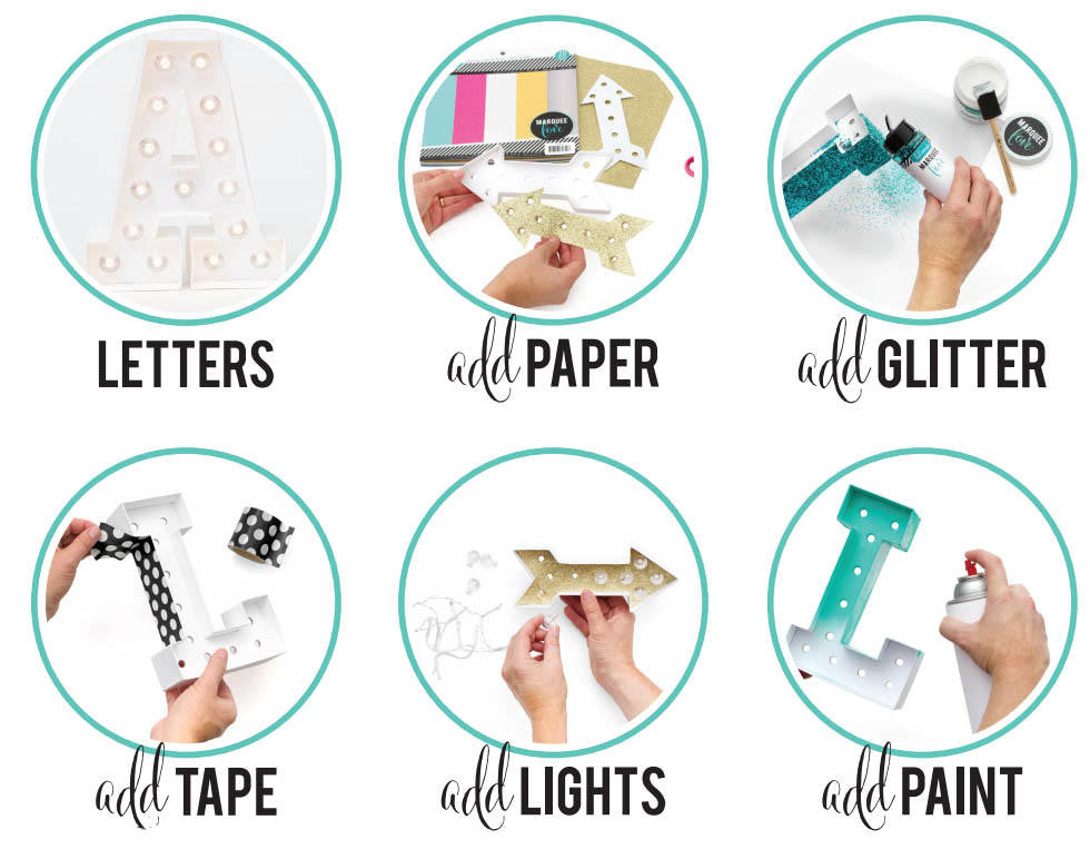 Marquee Light Kit Snowflake / Figura de Copo de Nieve con Luces Kits / Sets Heidi Swapp