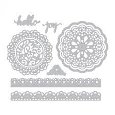 Thinlits Hello Doily Die / Suaje de Corte Florecer Elegante Descontinuado Sizzix