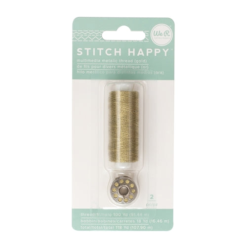 Stitch Happy Metallic Thread Gold / Hilo Metálico Dorado Listones e Hilos We R Memory Keepers