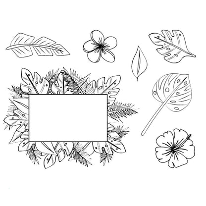 Tropical Stamps  / Sellos de Hojas Tropicales Sellos Kelly Creates