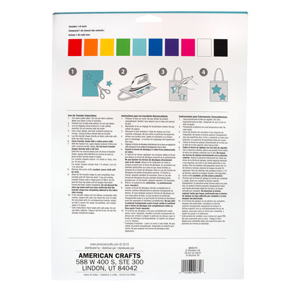 Transfer Sheets Rainbow / Hojas Cartas Planchables Tonos Arcoiris Viniles Jolee&