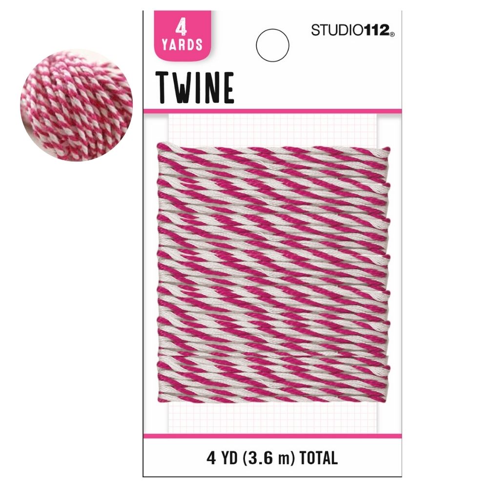 Baker's Twine Pink and White / Hilo Twine Blanco y Fucsia