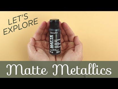 Acrylic Matte Metallics Paint Rose Gold / Pintura Metálica Oro Rosa Matte Acrìlicos DecoArt