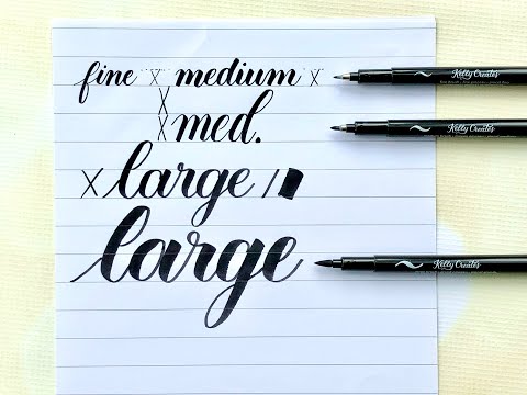 Black Brush Pen Set Markers / 3 Marcadores Negros Caligrafía Kelly Creates