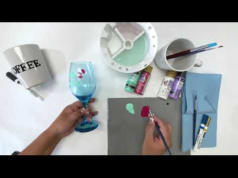 Glass Paint Blue / Pintura Para Vidrio Azul Vitral DecoArt