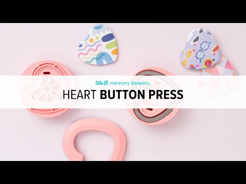 Button Press Inserts Heart / Inserto de Corazón Button Press Accesorios para Suajadoras We R Memory Keepers