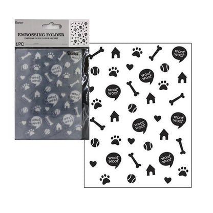 Embossing Folder Dog Design / Folder de Grabado Perritos Descontinuado Darice