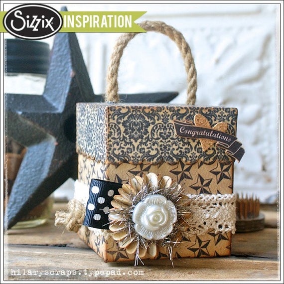 Bigz Scallop Box with Handles Die / Suaje de Cajita con Ondas Descontinuado Sizzix