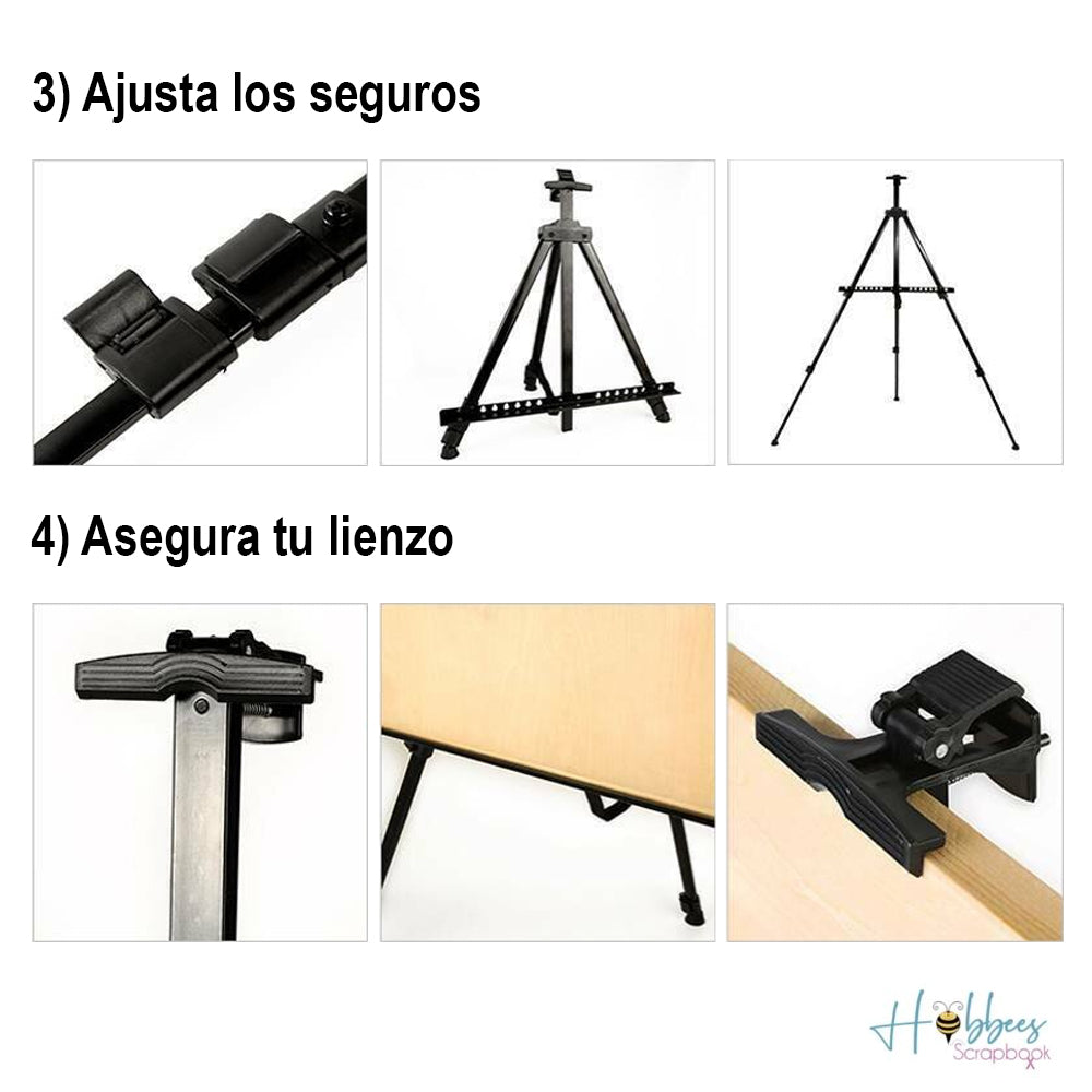 Metal Folding Easel / Caballete de Aluminio Negro Descontinuado hobbees