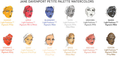 Petite Palette Neutrals / Estuche de Acuarelas Colores Neutral Descontinuado Jane Davenport
