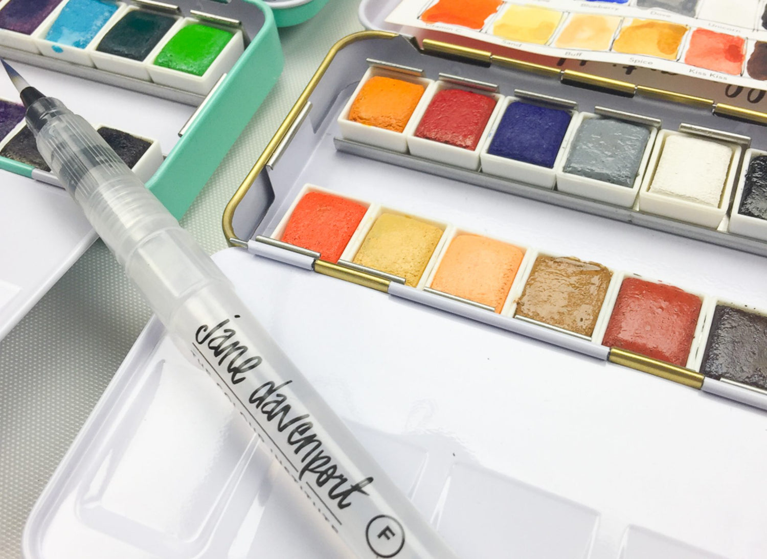 Mixed Media Aqua Brushes / Pinceles Rellenables Marcadores &amp; Plumones Jane Davenport