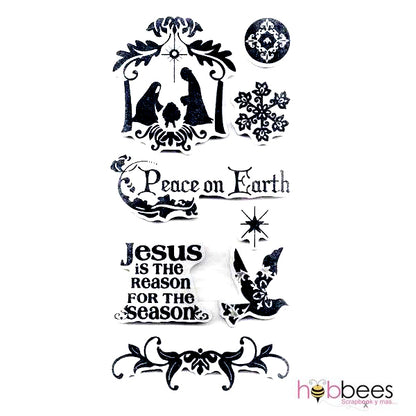 Sellos de Goma Cling Paz en la Tierra / Peace on Earth 182601 Descontinuado Recollections