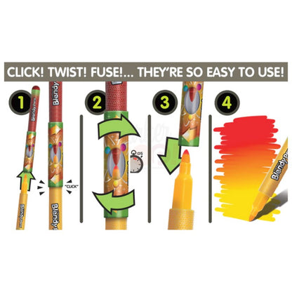 Blendy Pens Jumbo Kit 24 color / Juego de Plumones Multicolor Descontinuado Chameleon