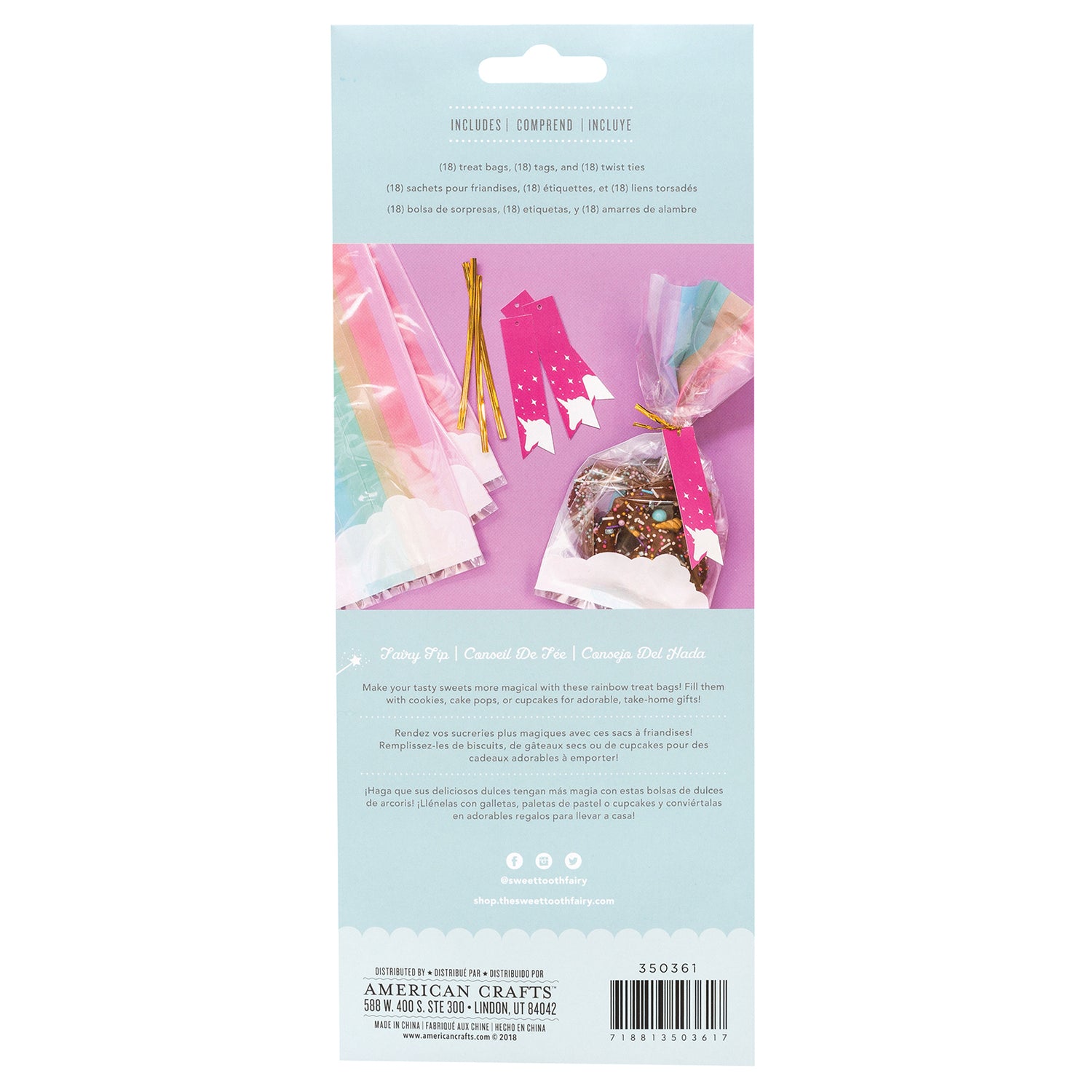 Unicorn Stripe Treat Bag Kit / Kit de Bolsas Unicornio Descontinuado Sweet Tooth Fairy
