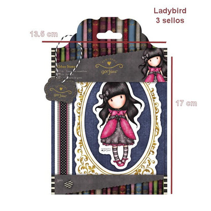 Sellos de Goma Cling Gorjuss / Gorjuss Lady Bird Descontinuado Santoro