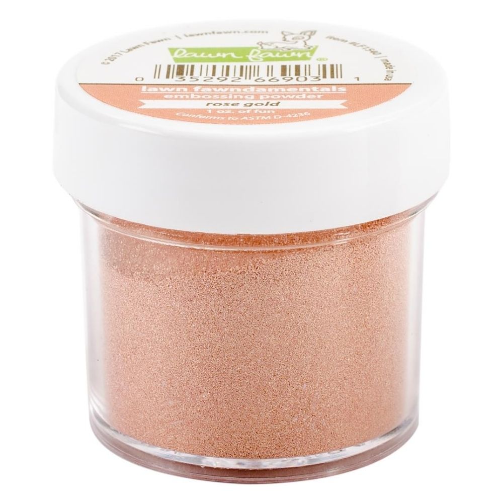 Rose Gold Embossing Powder / Polvos de Realce Oro Rosa Polvos de Embossing Lawn Fawn