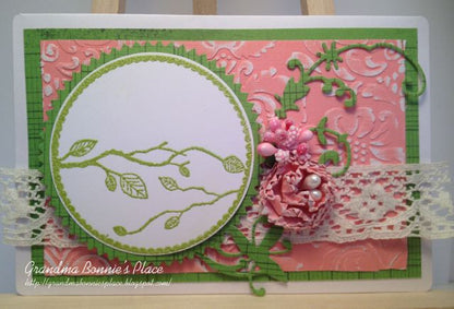 Leafy Branch Globe Rubber Stamp / Sello de Goma Rama en Círculo Descontinuado Memory Box