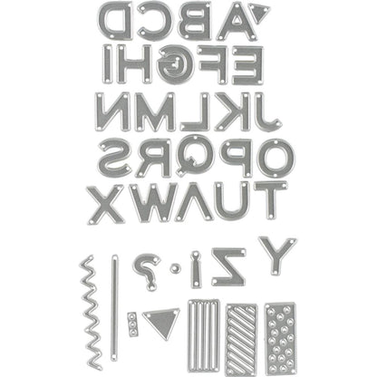 Thinlits Pop Art Uppercase Dies / Suaje Alfabeto en Mayúsculas Descontinuado Sizzix
