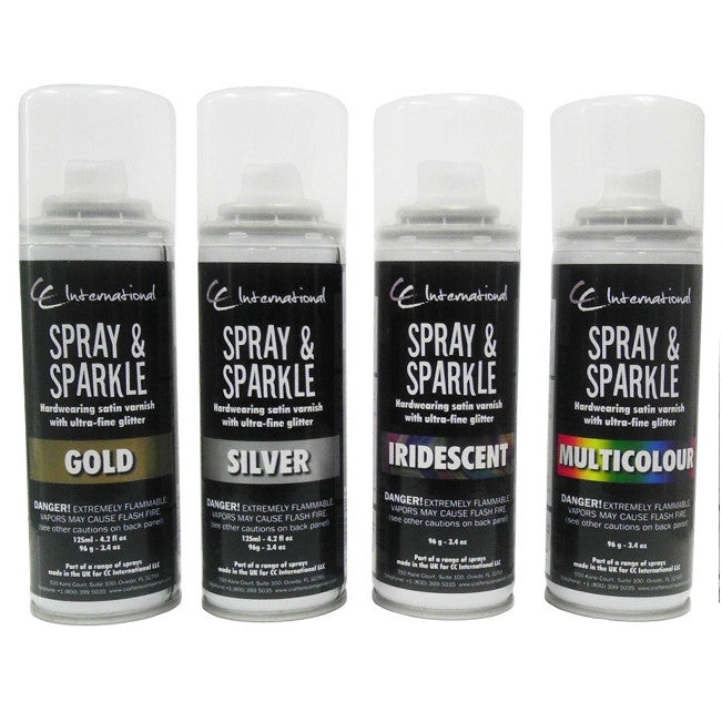 Set de 4 Sprays para dar brillitos al papel / Spray &amp; Sparkle Descontinuado Crafter&
