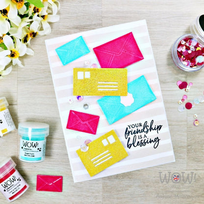 Love Is The Drug Embossing Powder / Polvo de Embossing Rosa Fuerte Translúcido Polvos de Embossing Wow!