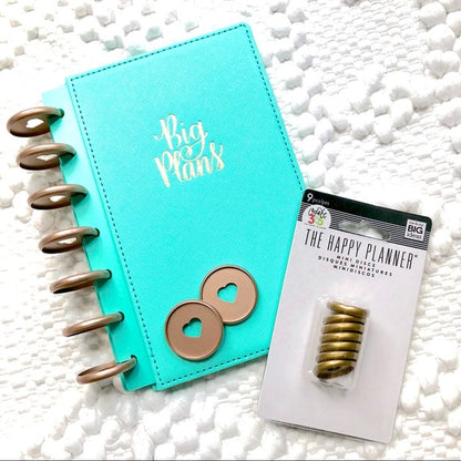 Happy Planner Mini Discs Gold / Mini Anillos para Agendas Planificadoras Oro Descontinuado Me &amp; My Big Ideas