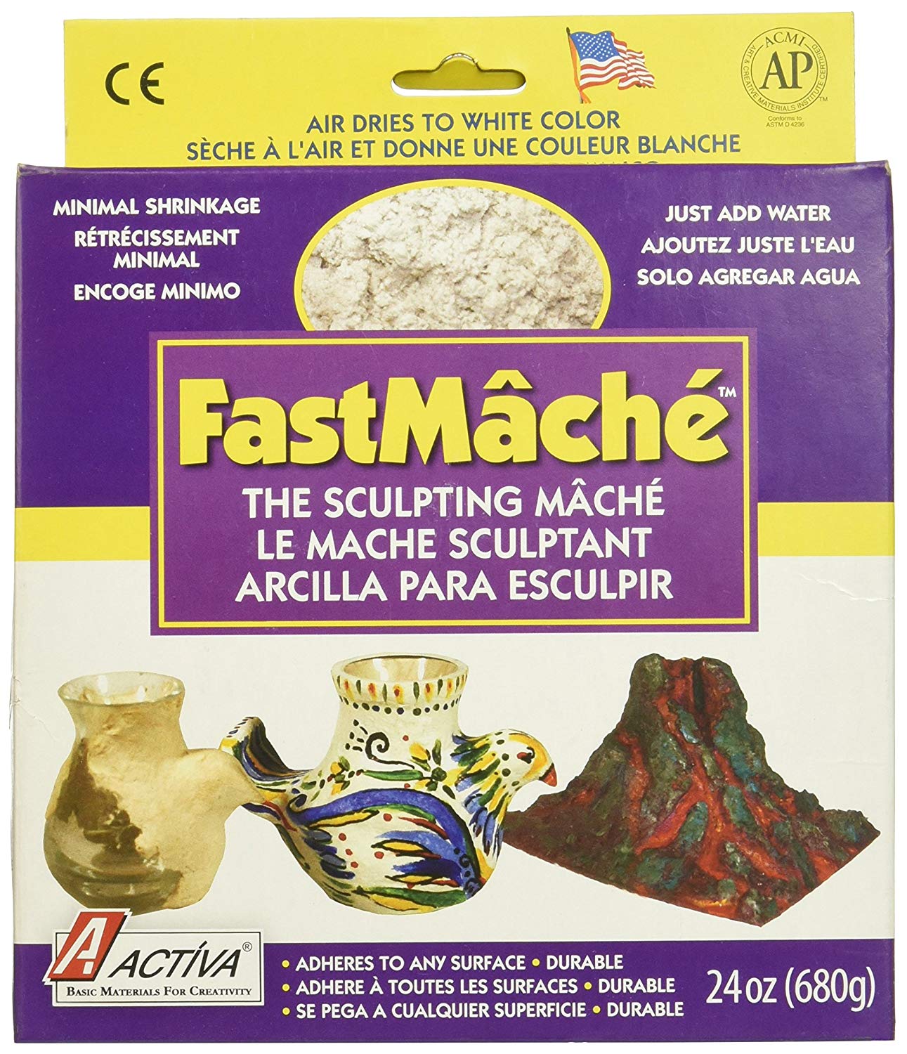 FastMache Sculpting Mache Bright White / Papel Maché Secado Rápido Blanco Descontinuado ACTIVA