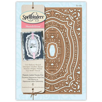 Suaje de Corte de Marco Elegante / Majestic Labels Twenty Five Descontinuado Spellbinders