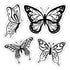 Sellos de Goma Cling Mariposa / Butterflies Descontinuado Inkadinkado
