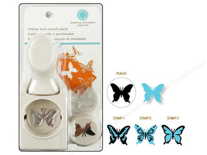 Stamp and Punch Butterfly / Perforadora y Sello de Mariposa Descontinuado Martha Stewart