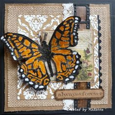 Layered Butterfly Die &amp; Embossing Folder / Suaje de Corte y Folder de Grabado de Mariposa Exotica Descontinuado Sizzix