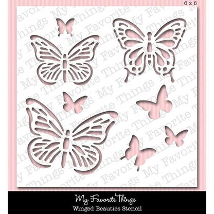 Winged Beauties Stencil / Plantilla de Mariposa Descontinuado My Favorite Things