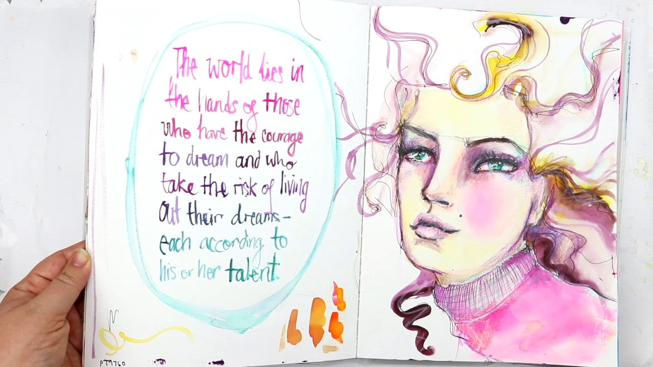 Journal Printed Girl / Diario Creativo Descontinuado Jane Davenport