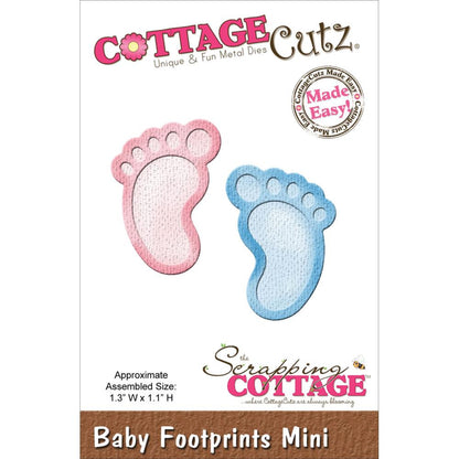 Suaje de Corte de Pie de bebe / Baby Footprints Mini Descontinuado Cottage Cutz