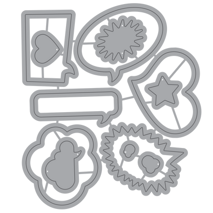 Speech Bubbles Dies / Suaje de Globos de Texto Descontinuado Cheery Lynn Designs