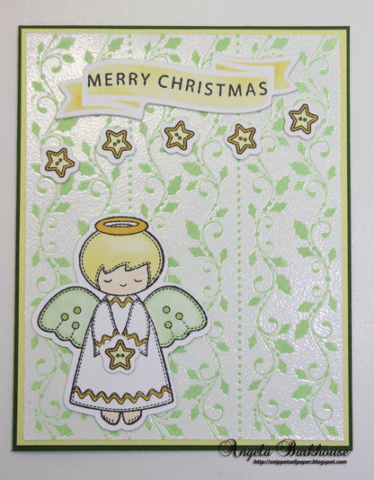 Sellos de Polímero de Navidad / Chrismas Stitched With Love Descontinuado JustRite