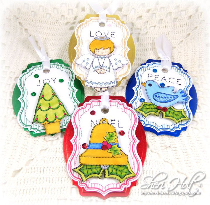 Sellos de Polímero de Navidad / Chrismas Stitched With Love Descontinuado JustRite