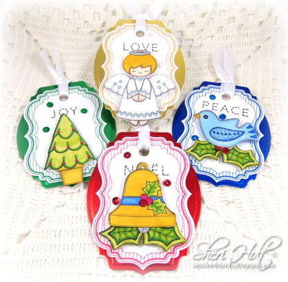 Sellos de Polímero de Navidad / Chrismas Stitched With Love Descontinuado JustRite