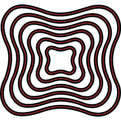 Suaje de Corte de Cuadrados Ondulados / Nesting Wavy Squares Dados de Corte / Suajes / Troqueles Darice