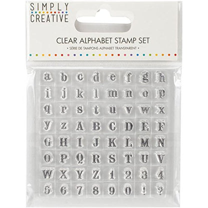 Clear Alphabet Stamp Set / Set de Sellos Transparentes de Alfabeto Descontinuado Simply Creative