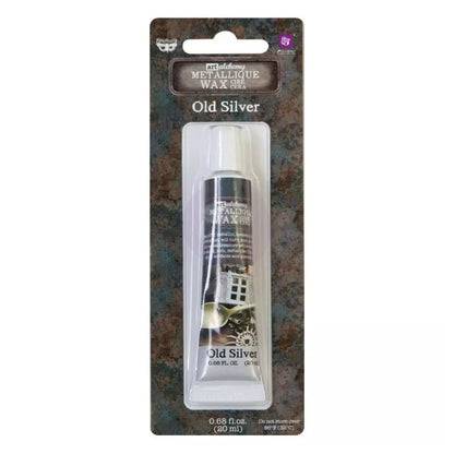 Finnabair Art Alchemy Metallique Wax Old Silver / Pintura en Cera Metálica Plateado Envejecido Pintura y Medios Mixtos Prima Marketing