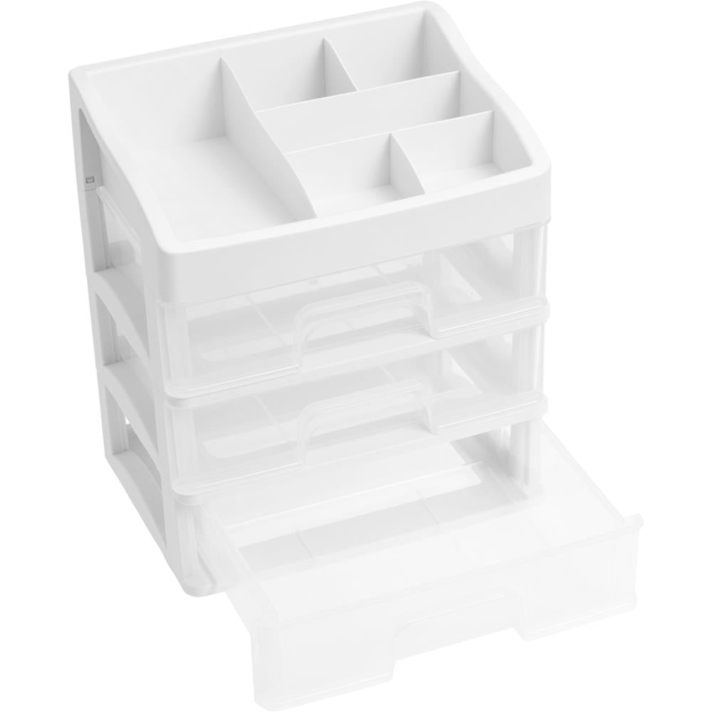 3-Drawer Plastic Storage / Organizador Blanco de 3 Niveles Almacenamiento y Organización We R Memory Keepers